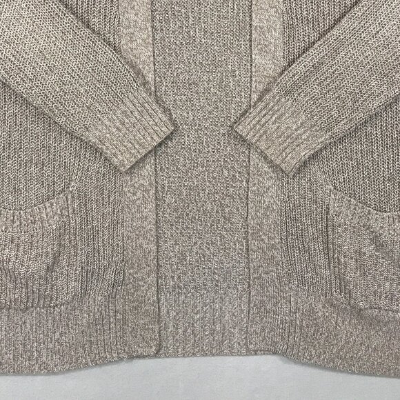 BDG Cardigan Sweater Womens Large Brown Open Front Knit Pockets Urban Outfitters - Picture 5 of 11